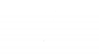 Seyahat simgesi için siyah bavul beyaz arkaplanda izole edildi. Seyahat bagaj tabelası. Seyahat bagaj ikonu. 4K Video hareketli grafik canlandırması