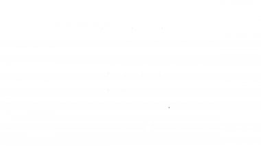 Siyah çizgi takvim simgesi beyaz arkaplanda izole edildi. Olay hatırlatma sembolü. 4K Video hareketli grafik canlandırması