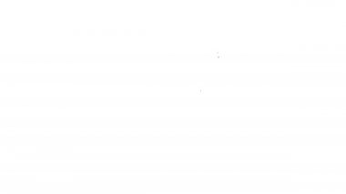 Beyaz arkaplanda siyah çizgi cüzdan simgesi izole edildi. Çanta ikonu. Nakit tasarruf sembolü. 4K Video hareketli grafik canlandırması