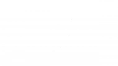 Siyah çizgi trafik levhası. Beyaz arkaplanda sinyal simgesi izole edildi. İşaretçi sembolü. İzole sokak bilgi levhası. Yön tabelası. 4K Video hareketli grafik canlandırması