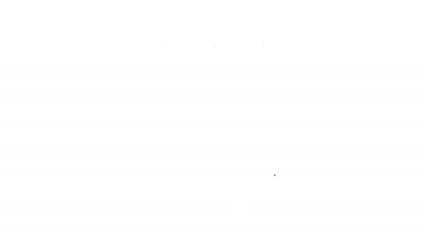 Εικόνα ημερολογίου μαύρης γραμμής που απομονώνεται σε λευκό φόντο. Σύμβολο υπενθύμισης γεγονότων. 4K Γραφική κίνηση κίνησης βίντεο — Αρχείο Βίντεο