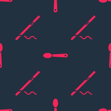 Sigarayı ve eroini dikişsiz bir kaşığa koy. Vektör