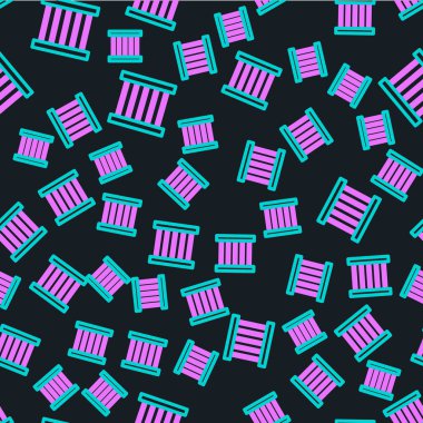 Hat Cezaevi pencere simgesi siyah arkaplanda izole edilmiş. Vektör İllüstrasyonu