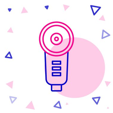 Çizgi Açı Öğütücü simgesi beyaz arkaplanda izole edildi. Renkli taslak konsepti. Vektör İllüstrasyonu