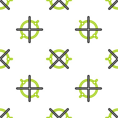 Line Electric devre şeması simgesi beyaz arkaplanda izole edilmiş pürüzsüz desen. Devre kartı. Vektör İllüstrasyonu