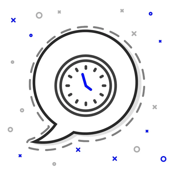 Піктограма Лінійного Годинника Ізольовано Білому Тлі Символ Часу Барвиста Концепція — стоковий вектор