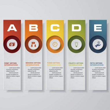 Temiz sayı pankartları şablon / grafik veya web sitesi düzeni tasarla. Vektör.