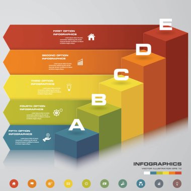 5 adım sunu şablonu. 5 adım merdivenleri. 