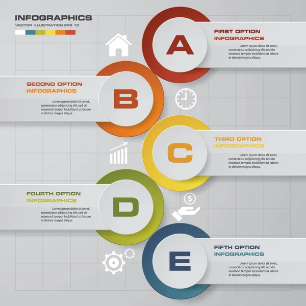 5 adım sunu şablonu. 5 adım zaman çizelgesi sunu şablonu.