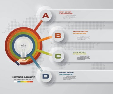 Modern 4 adımda işlemi. Basit ve düzenlenebilir soyut tasarım öğesi.