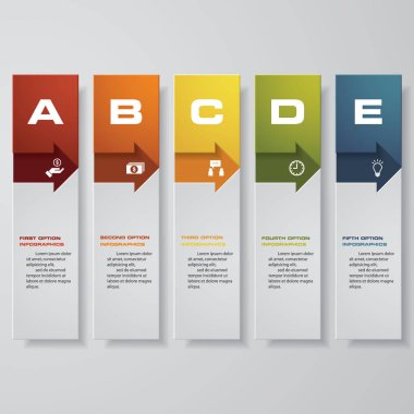 Temiz sayı pankartları şablon / grafik veya web sitesi düzeni tasarla. Vektör.