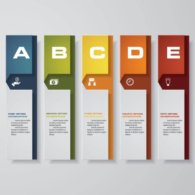 Temiz sayı pankartları şablon / grafik veya web sitesi düzeni tasarla. Vektör.