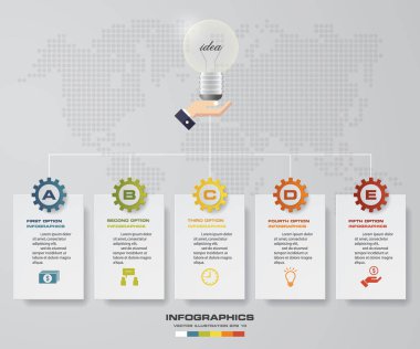 5 adım sunu şablonu. 5 adım zaman çizelgesi sunu şablonu. 