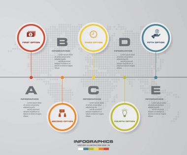 5 adım sunu şablonu. 5 adım zaman çizelgesi sunu şablonu. 