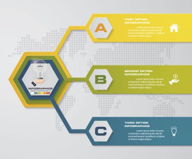 3 adımda basit ve düzenlenebilir Işlem grafik infographics öğesi. EPS 10.