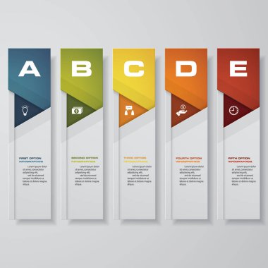 Temiz sayı pankartları şablon / grafik veya web sitesi düzeni tasarla. Vektör.