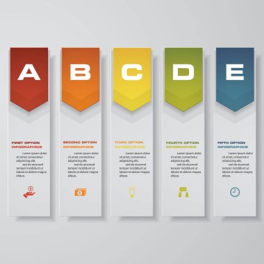 Temiz sayı pankartları şablon / grafik veya web sitesi düzeni tasarla. Vektör.