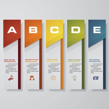 Temiz sayı pankartları şablon / grafik veya web sitesi düzeni tasarla. Vektör.