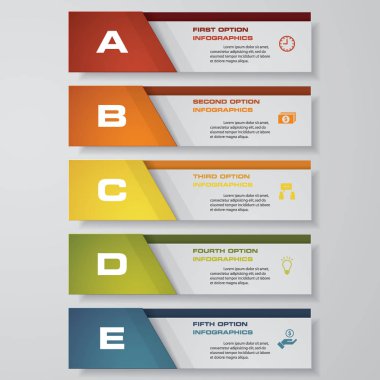 Temiz sayı pankartları şablon / grafik veya web sitesi düzeni tasarla. Vektör.