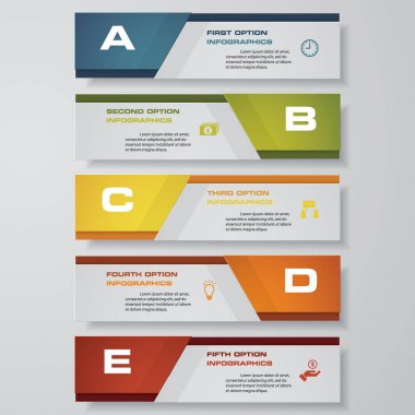 Temiz sayı pankartları şablon / grafik veya web sitesi düzeni tasarla. Vektör.