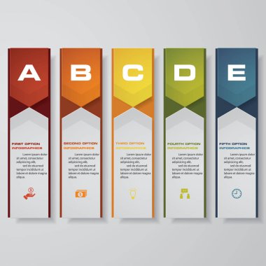 Temiz sayı pankartları şablon / grafik veya web sitesi düzeni tasarla. Vektör.