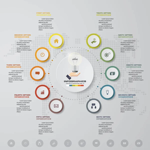 Kroků Pomocí Jednoduchých Upravitelné Procesu Grafu Infografiky Prvek Eps — Stockový vektor