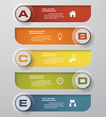 Temiz sayı pankartları şablon / grafik veya web sitesi düzeni tasarla. Vektör.