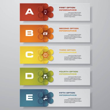 Temiz sayı pankartları şablon / grafik veya web sitesi düzeni tasarla. Vektör.