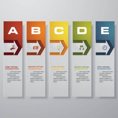 Temiz sayı pankartları şablon / grafik veya web sitesi düzeni tasarla. Vektör.