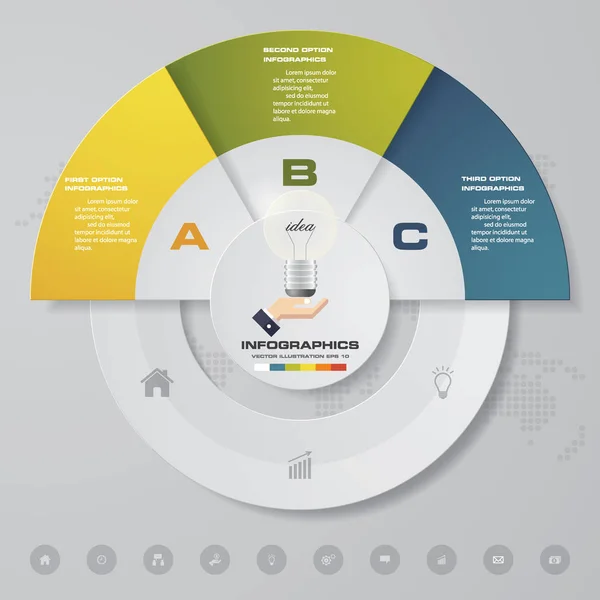 3 adımda basit ve düzenlenebilir Işlem grafik infographics öğesi. EPS 10.