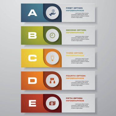 Temiz sayı pankartları şablon / grafik veya web sitesi düzeni tasarla. Vektör.