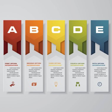 Temiz sayı pankartları şablon / grafik veya web sitesi düzeni tasarla. Vektör.