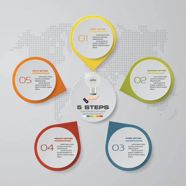 Moderne Opties Business Infographics Presentatiesjabloon Eps — Stockvector