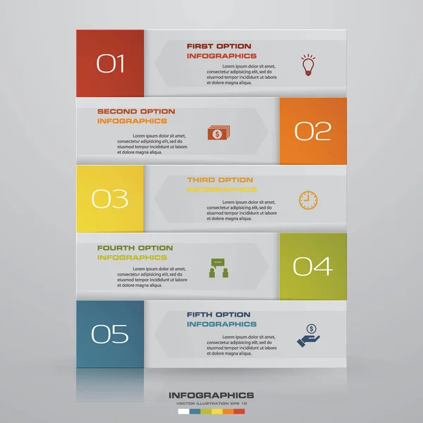 Kroků Jednoduchých Upravitelné Procesu Grafu Infografiky Prvek Eps — Stockový vektor