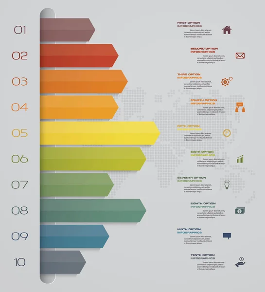 Infographics Adım Grafiği Sununuza Tasarım Yapın Eps — Stok Vektör
