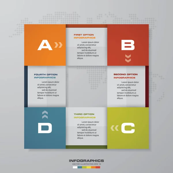 Modern Seçenekleri Sunum Infographics Şablonu Eps — Stok Vektör