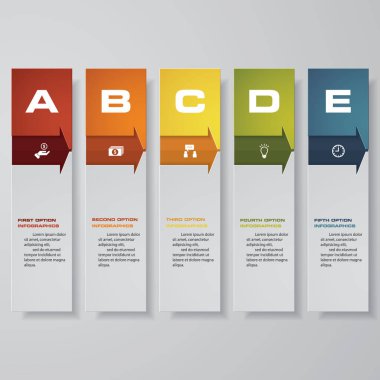 Temiz sayı pankartları şablon / grafik veya web sitesi düzeni tasarla. Vektör.