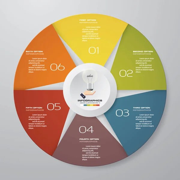 Abstracte Stappen Moderne Cirkeldiagram Infographics Elementen Vectorillustratie — Stockvector