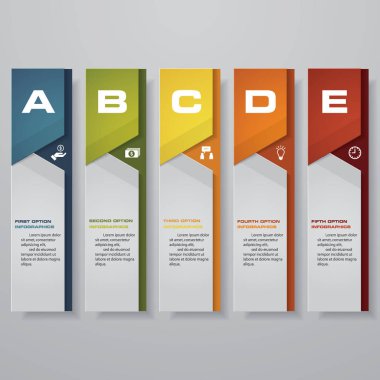 Temiz sayı pankartları şablon / grafik veya web sitesi düzeni tasarla. Vektör.