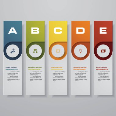 Temiz sayı pankartları şablon / grafik veya web sitesi düzeni tasarla. Vektör.