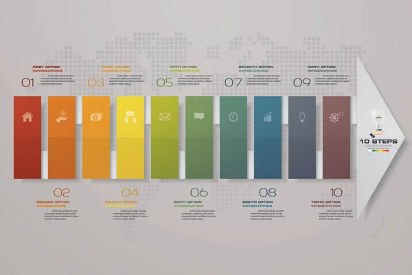 Schritte Der Pfeil Infografik Vorlage Für Ihre Präsentation Folge — Stockvektor