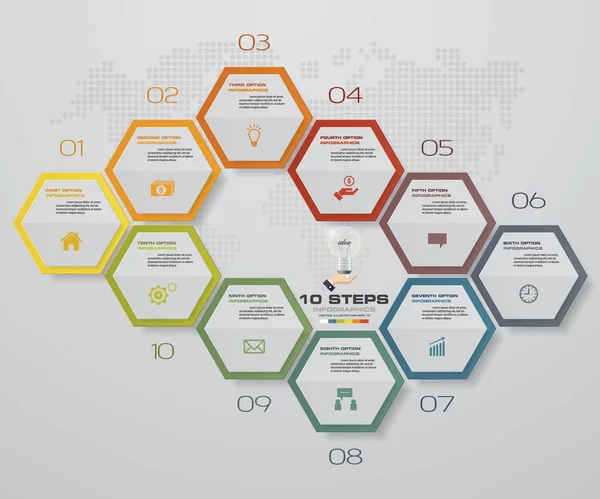 Stappen Eenvoudig Bewerkbare Proces Infographics Grafiekelement Eps — Stockvector