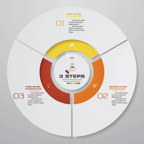Moderní Kroky Procesu Jednoduché Upravitelný Výsečový Graf Infografika Designový Prvek — Stockový vektor