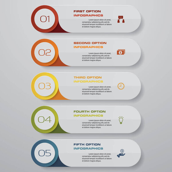 Design clean number banners template/graphic or website layout. Vector.