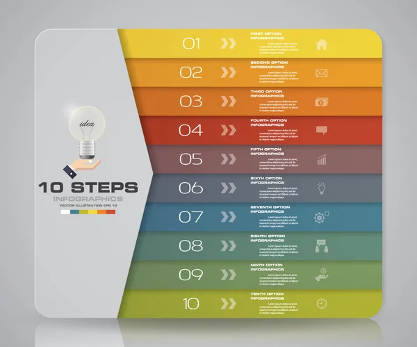 Infografik För Steg Enkla Redigerbara Process Diagramelement Eps — Stock vektor