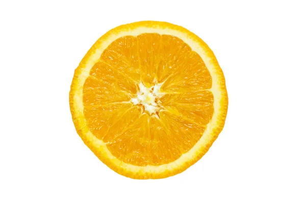 Orange Fruit Slice White Background Stock Photo