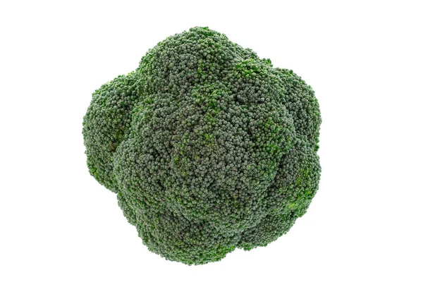 Brócoli Aislado Sobre Fondo Blanco Vista Superior Comida Saludable — Foto de Stock