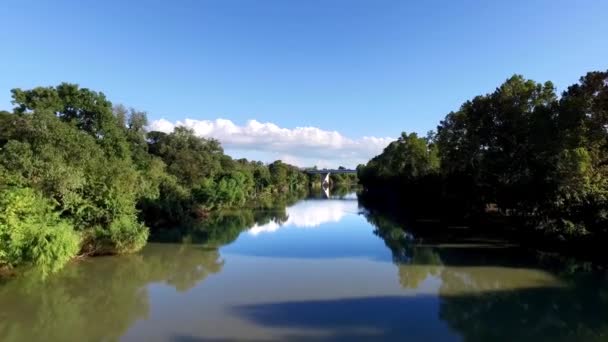 Bridge Crosses Lower Colorado River — Stock Video