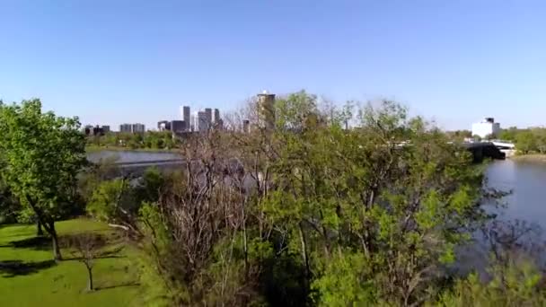 Brug Naar Tulsa Arkansas Rivier — Stockvideo