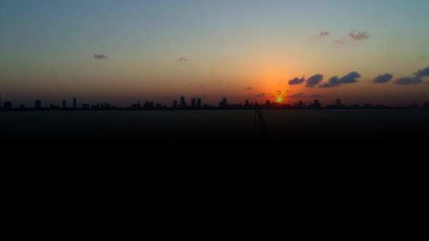 Chicagos Skyline Bei Sonnenuntergang — Stockvideo